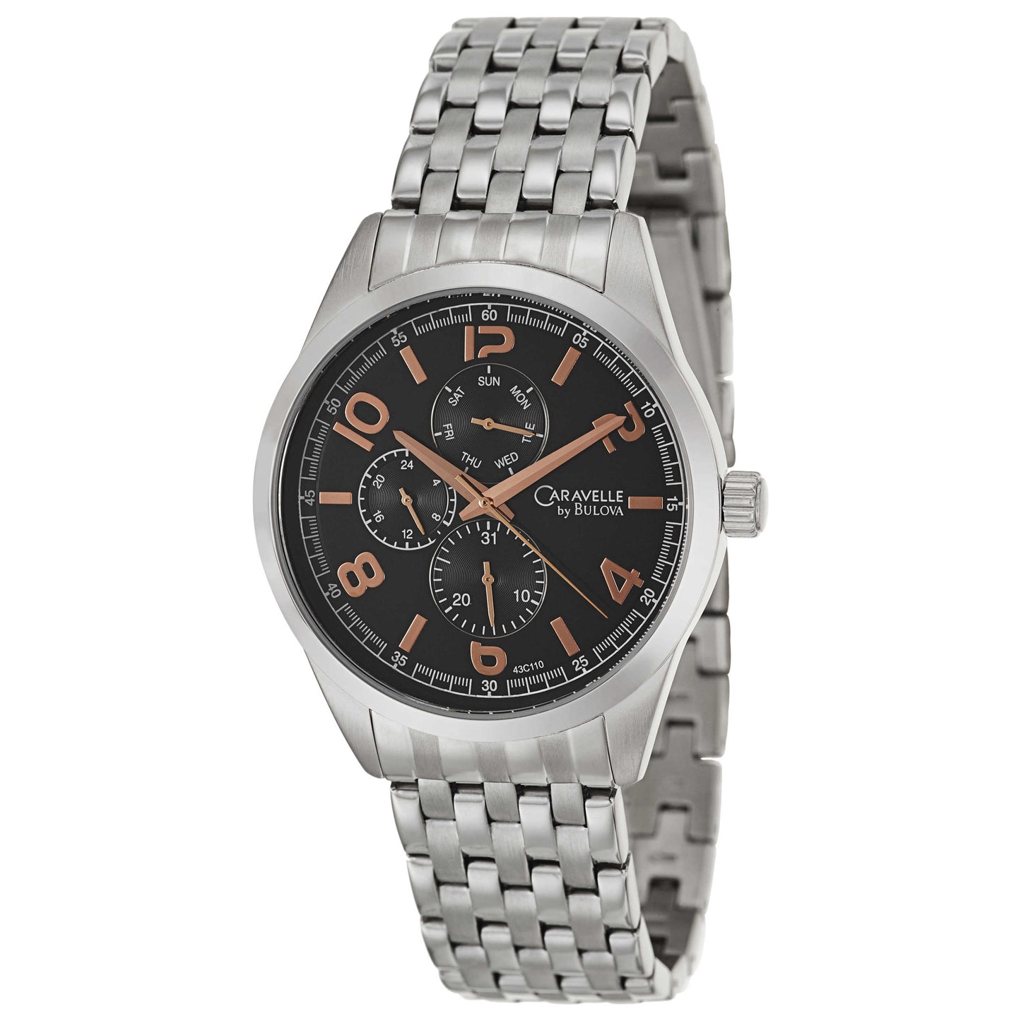 Front view of Caravelle Sport Men's Japanese Quartz (Battery-Powered) Watch 43C110