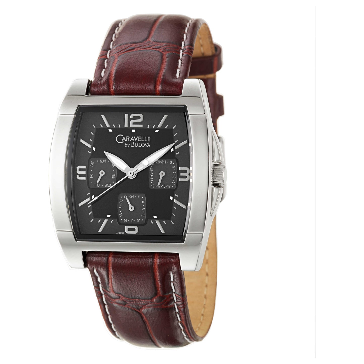 Front view of Caravelle Strap Men's Quartz Watch 43C20