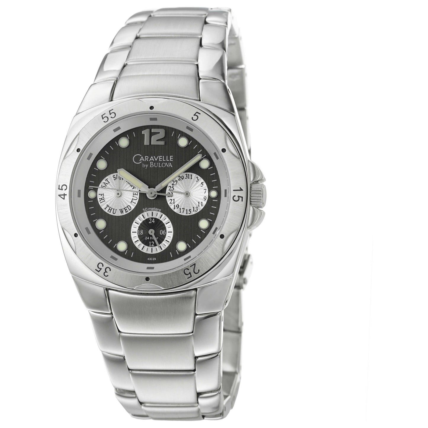 Front view of Caravelle Bracelet Men's Quartz Watch 43C29