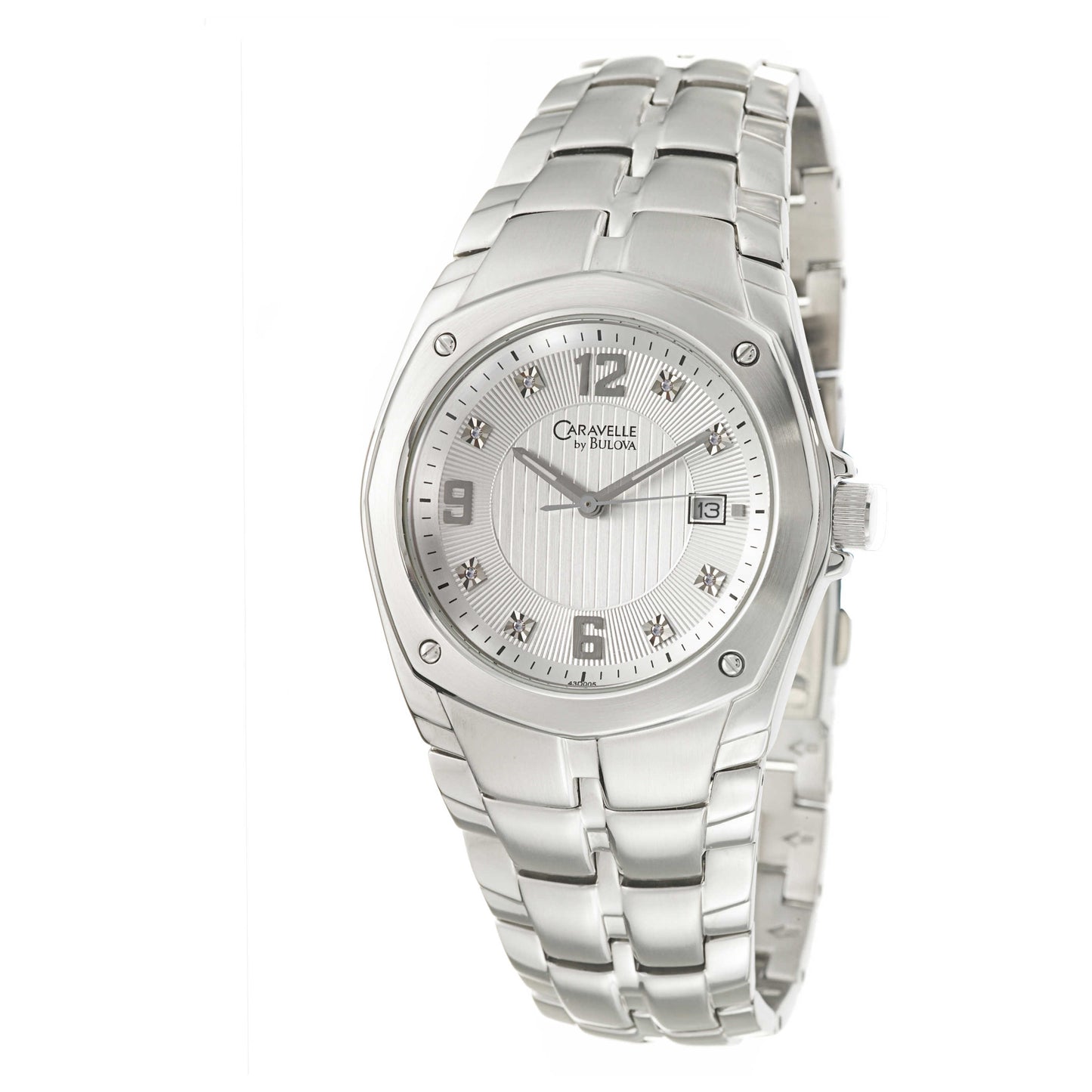 Front view of Caravelle Diamond Men's Quartz Watch 43D005