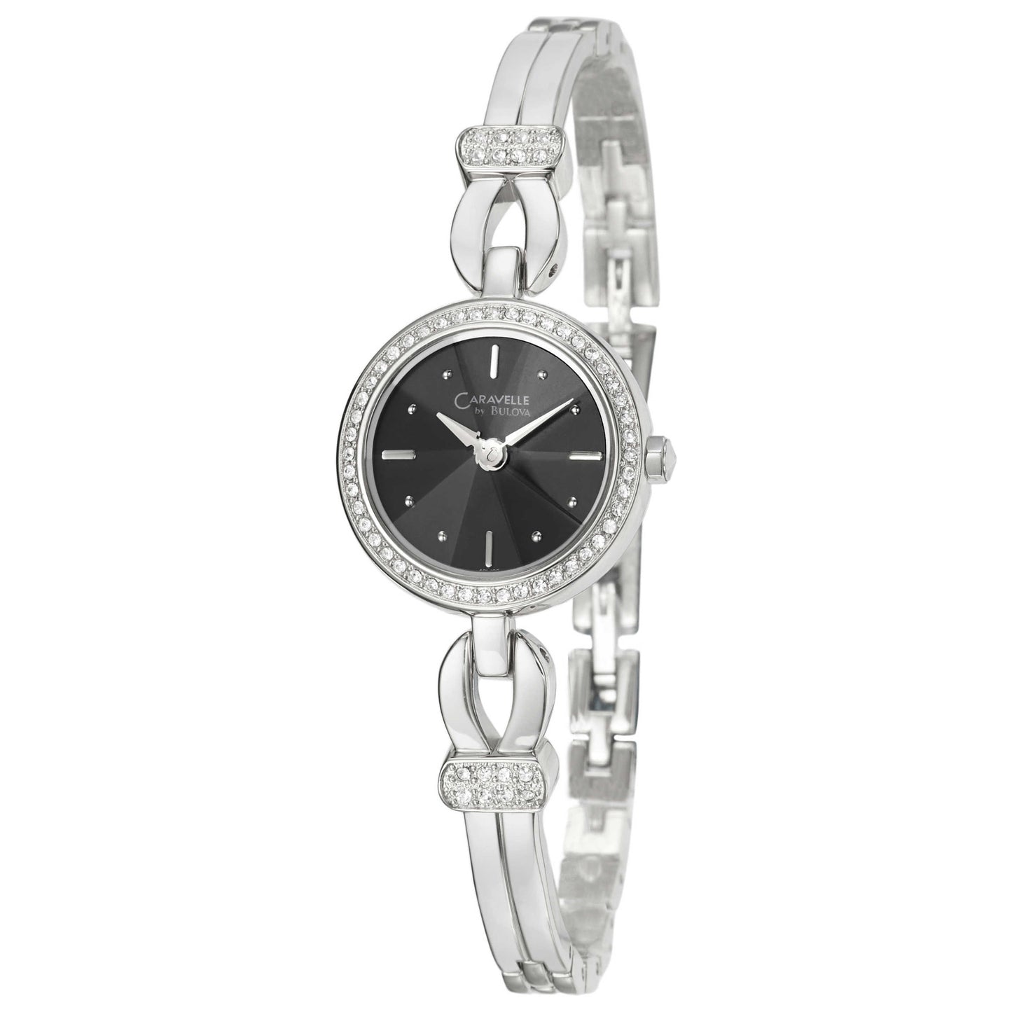 Front view of Caravelle Crystal Women's Quartz Watch 43L108