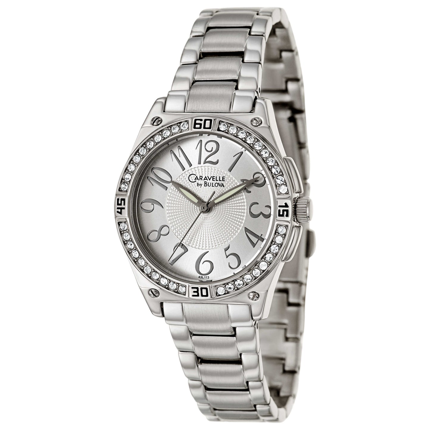 Front view of Caravelle Crystal Women's Japanese Quartz (Battery-Powered) Watch 43L113