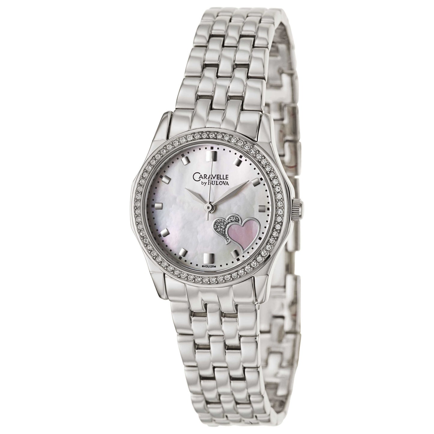 Front view of Caravelle Crystal Women's Japanese Quartz (Battery-Powered) Watch 43L128