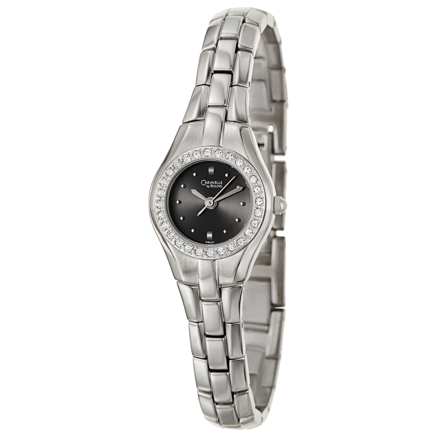 Front view of Caravelle Crystal Women's Japanese Quartz (Battery-Powered) Watch 43L41