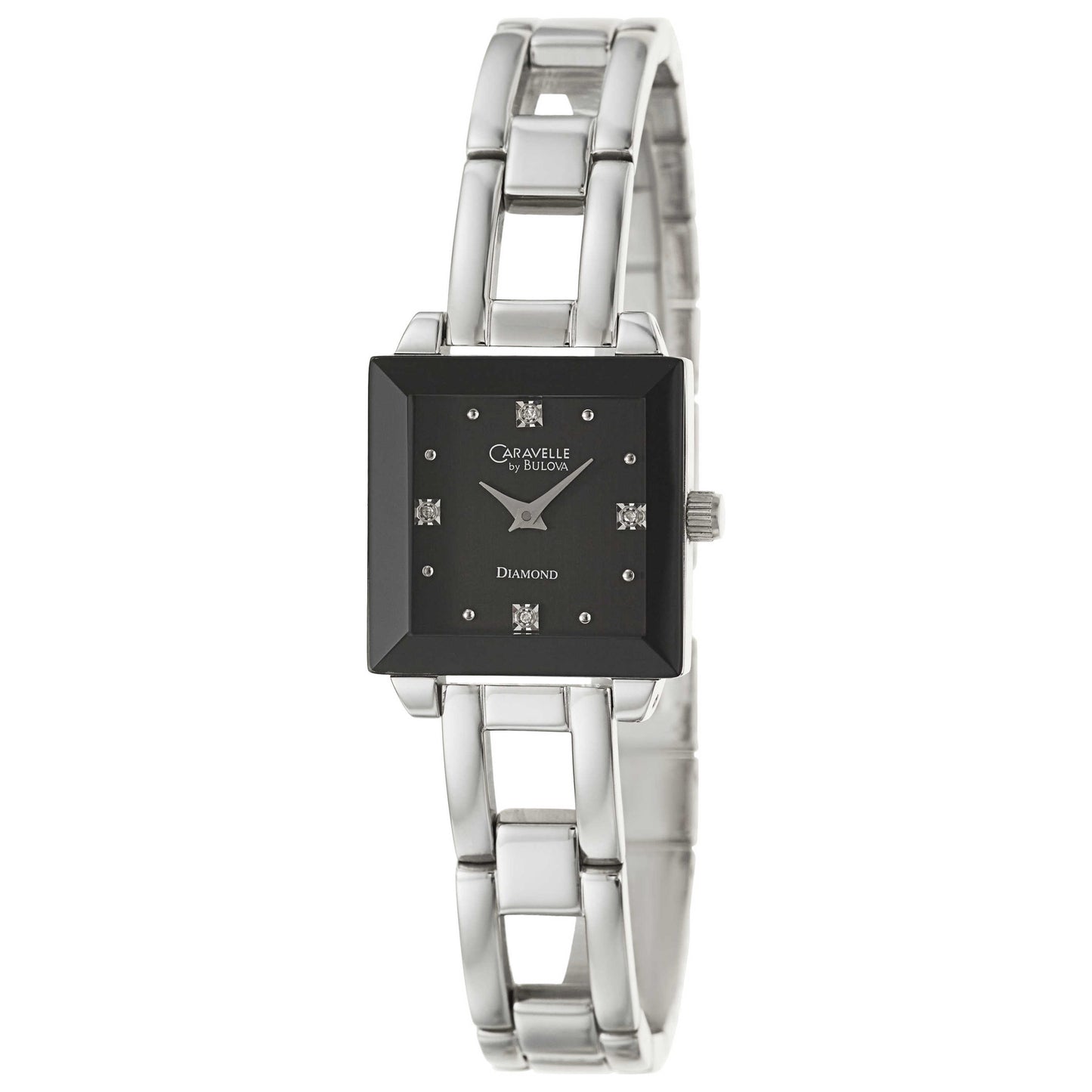 Front view of Caravelle Diamond Women's Japanese Quartz (Battery-Powered) Watch 43P104