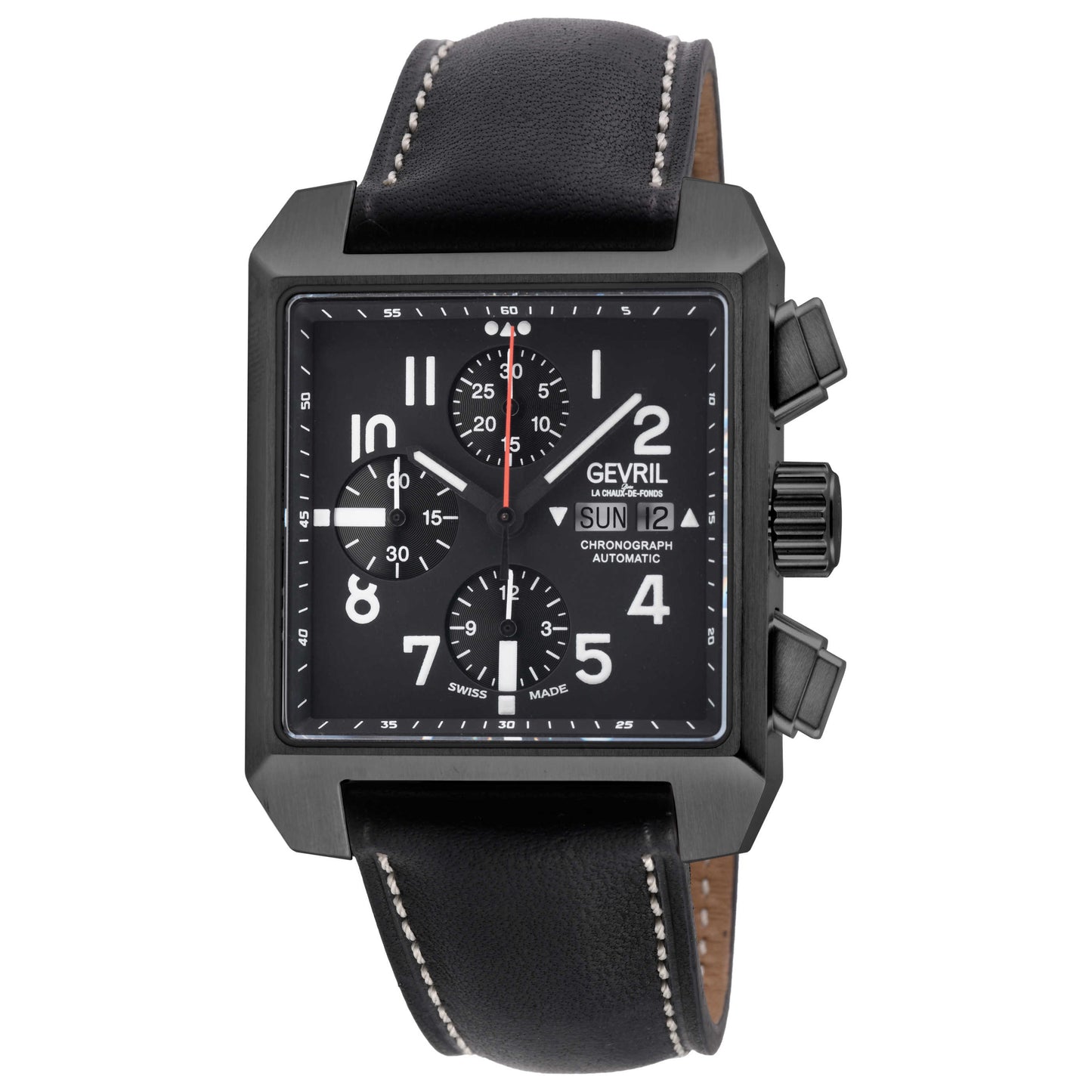 Front view of Gevril Herald Square Men's Automatic Watch 44702