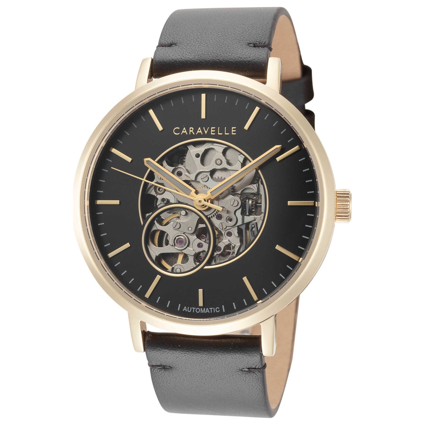 Front view of Caravelle by Bulova Classic Men's Automatic Watch 44A121