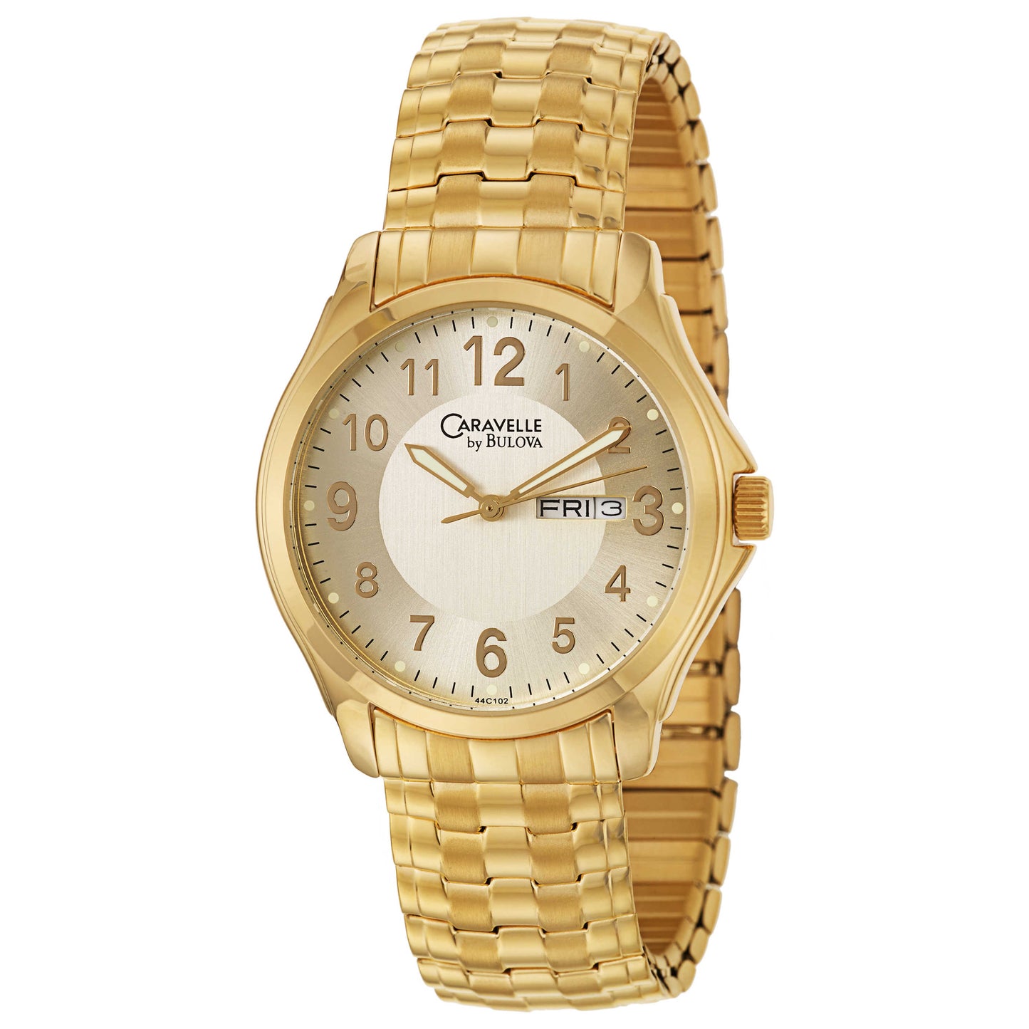 Front view of Caravelle Dress Men's Japanese Quartz (Battery-Powered) Watch 44C102