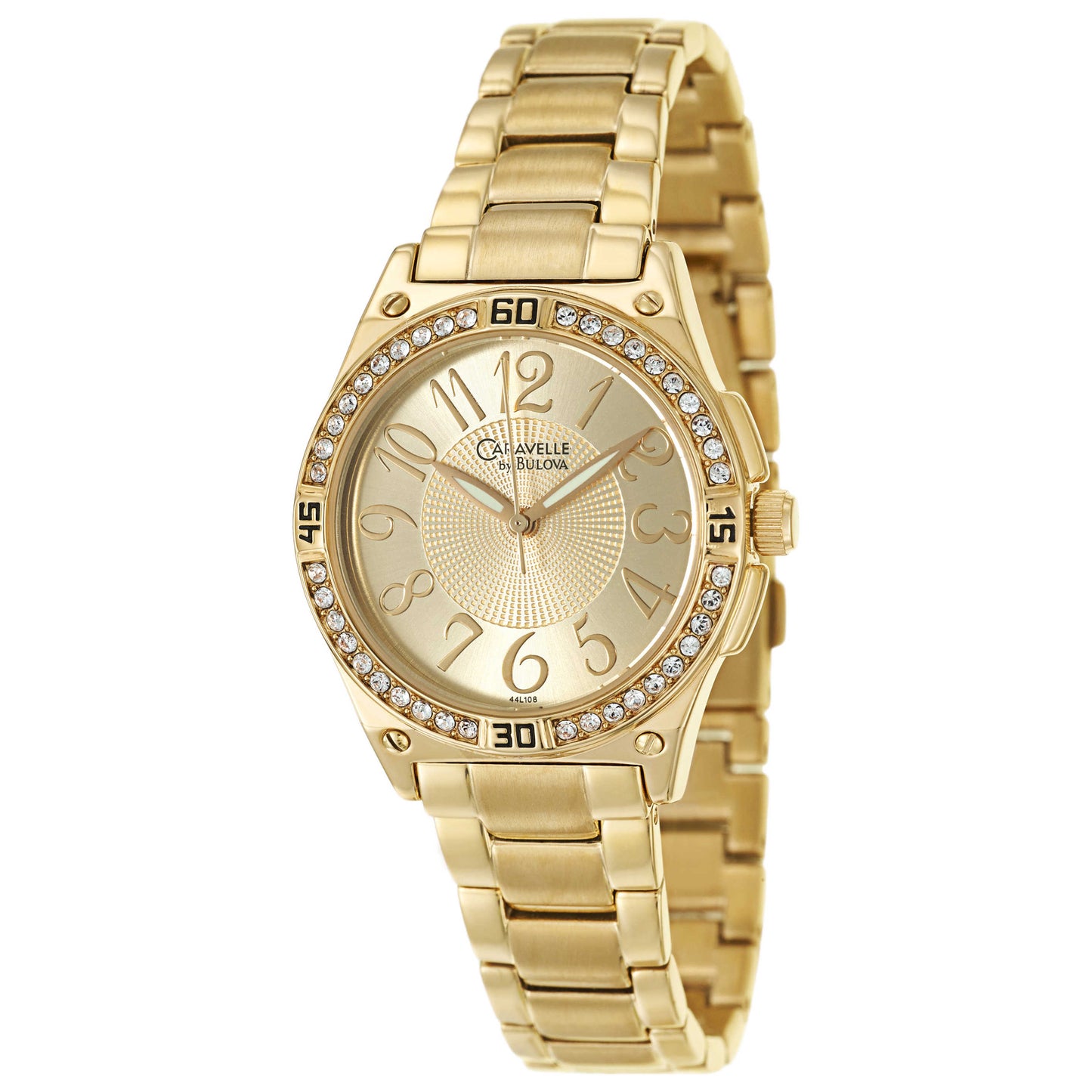 Front view of Caravelle Crystal Women's Japanese Quartz (Battery-Powered) Watch 44L109