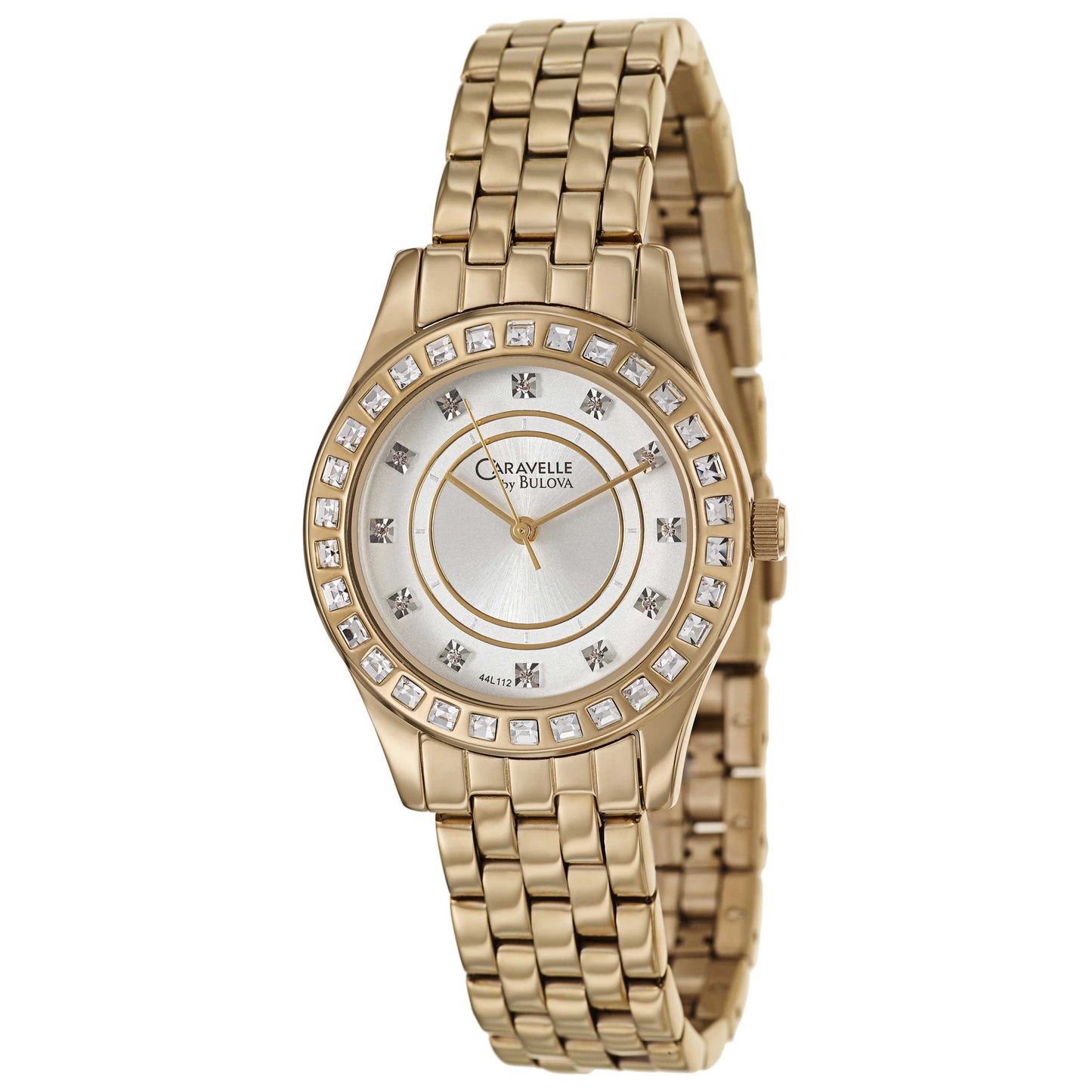 Front view of Caravelle Crystal Women's Japanese Quartz (Battery-Powered) Watch 44L112