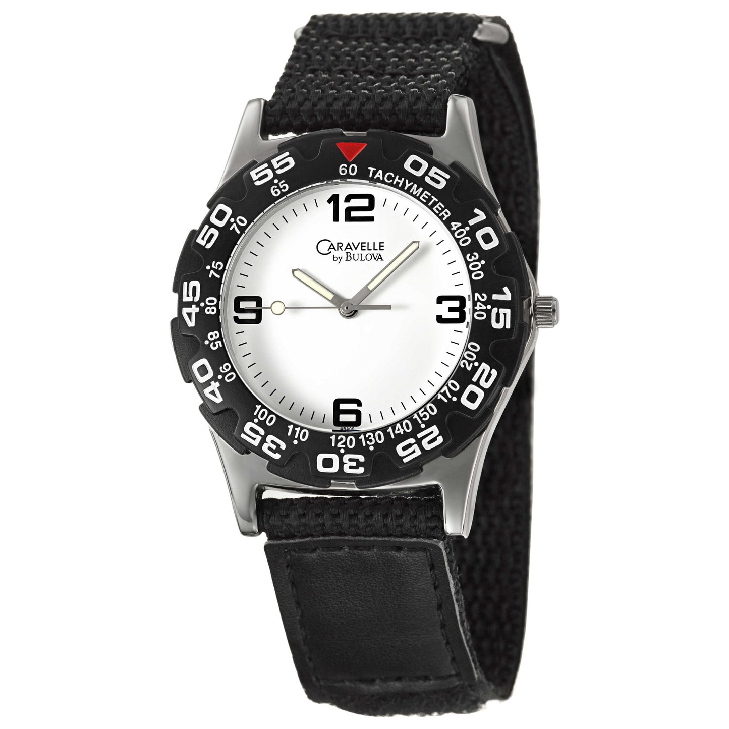 Front view of Caravelle Strap Men's Quartz Watch 45A00