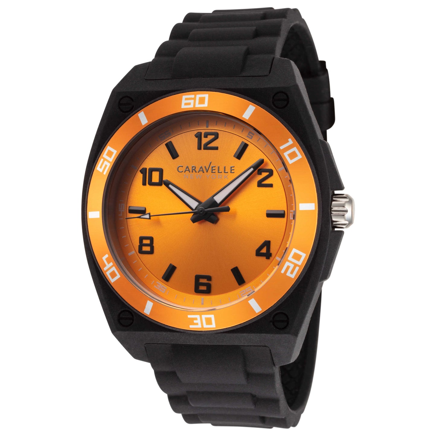 Front view of Caravelle by Bulova New York Men's Quartz Watch 45A112