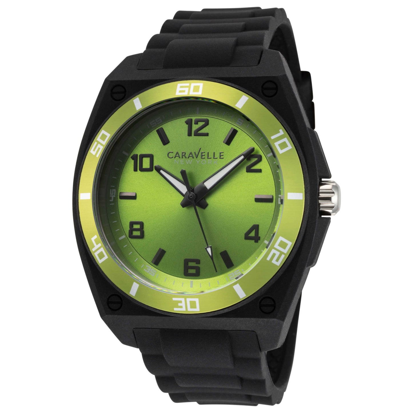 Front view of Caravelle by Bulova New York Men's Quartz Watch 45A113