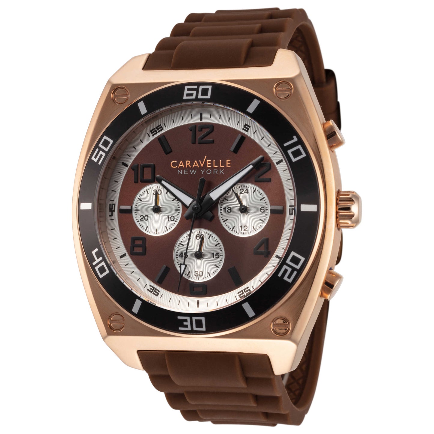 Front view of Caravelle by Bulova New York Men's Quartz Watch 45A114