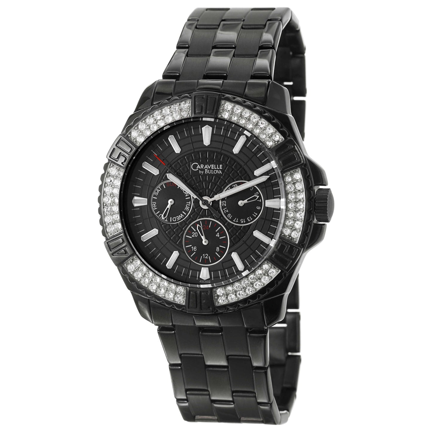 Front view of Caravelle Crystal Men's Quartz Watch 45C002