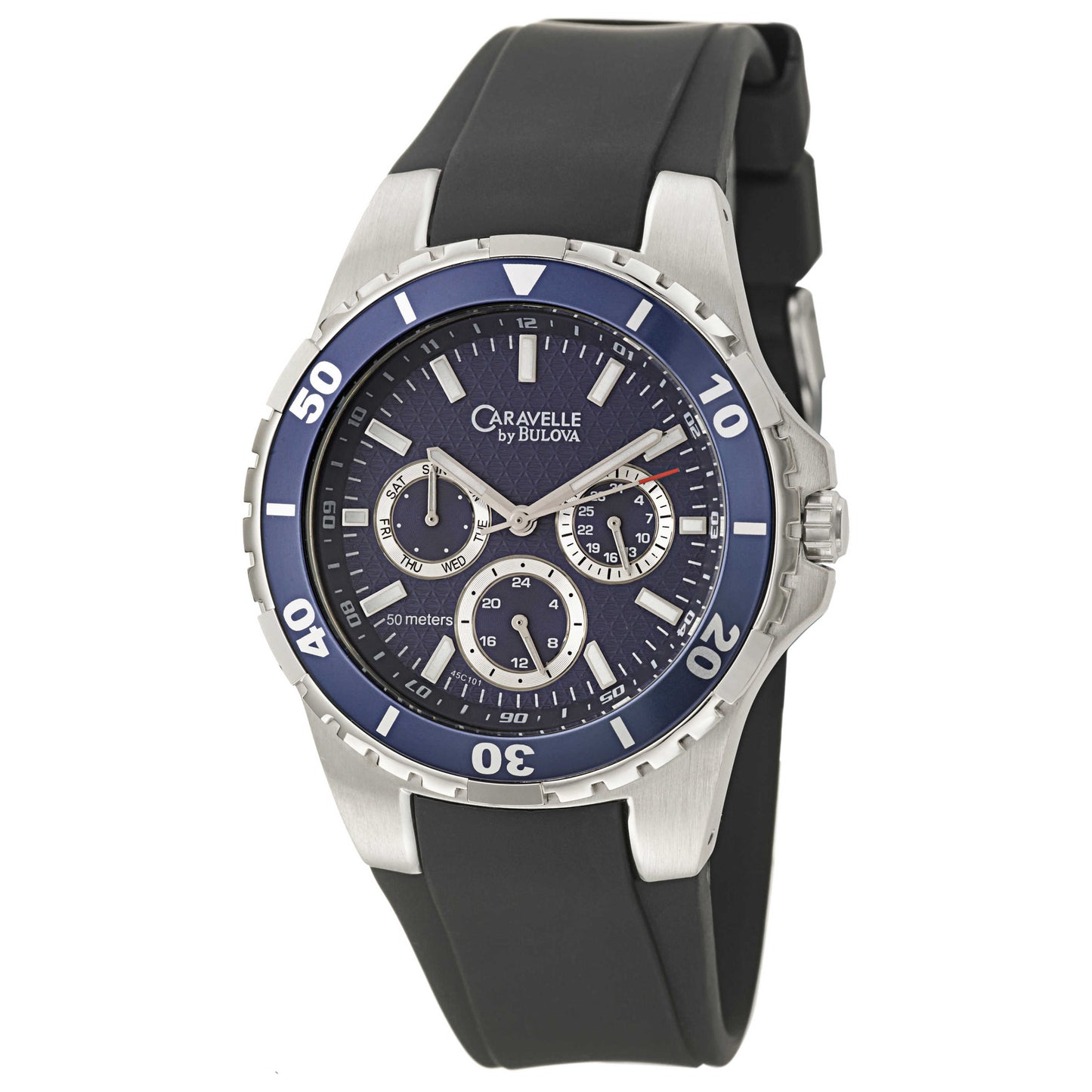 Front view of Caravelle Strap Men's Quartz Watch 45C101