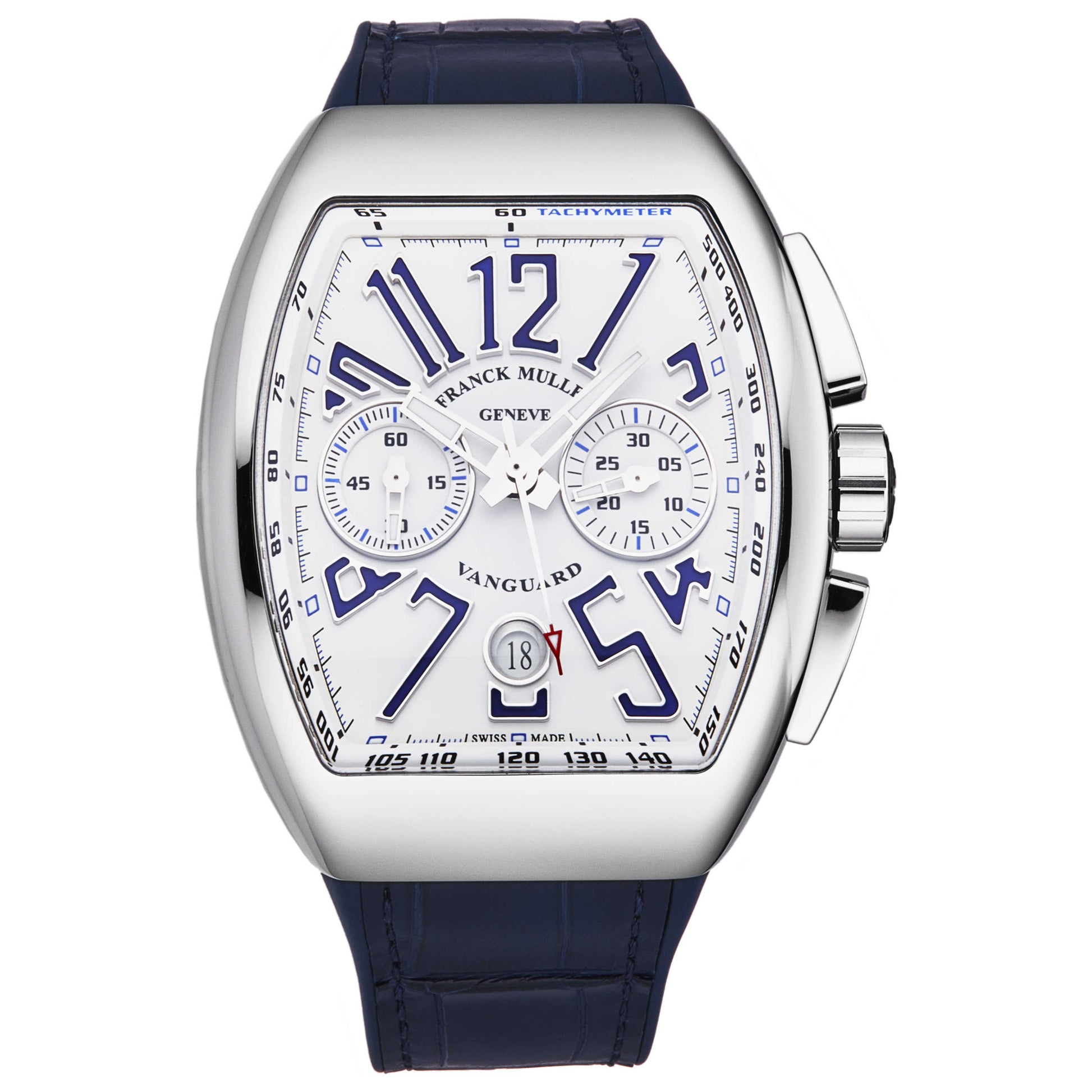 Front view of Franck Muller Vanguard Men's Automatic Watch 45CCWHTBLU