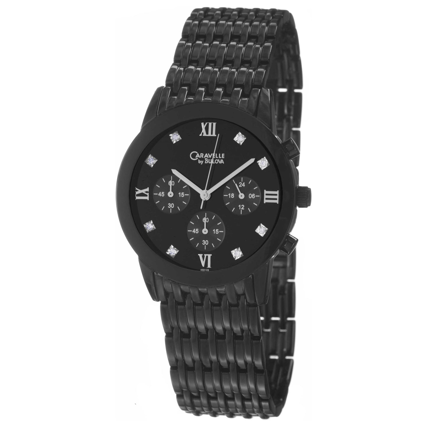 Front view of Caravelle Diamond Men's Quartz Watch 45D103
