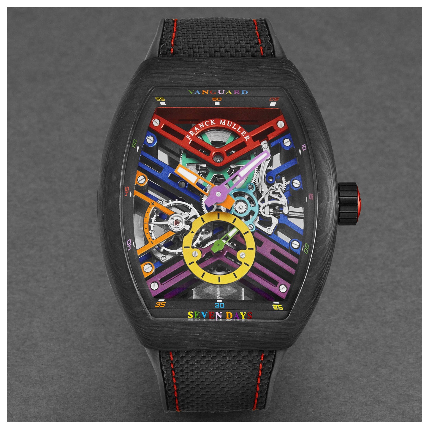 Franck Muller VanguardSKLT Men's Manual-Wind Watch 45S6SQTBLKCOLRG - Image #3