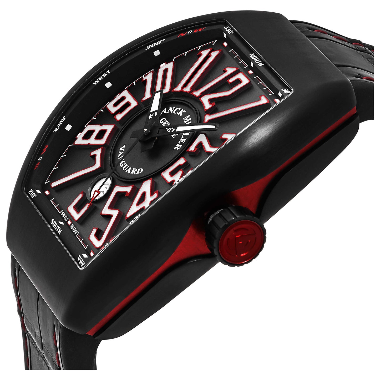 Back view of Franck Muller Vanguard Men's Automatic Watch 45SCBLKBLKWHT