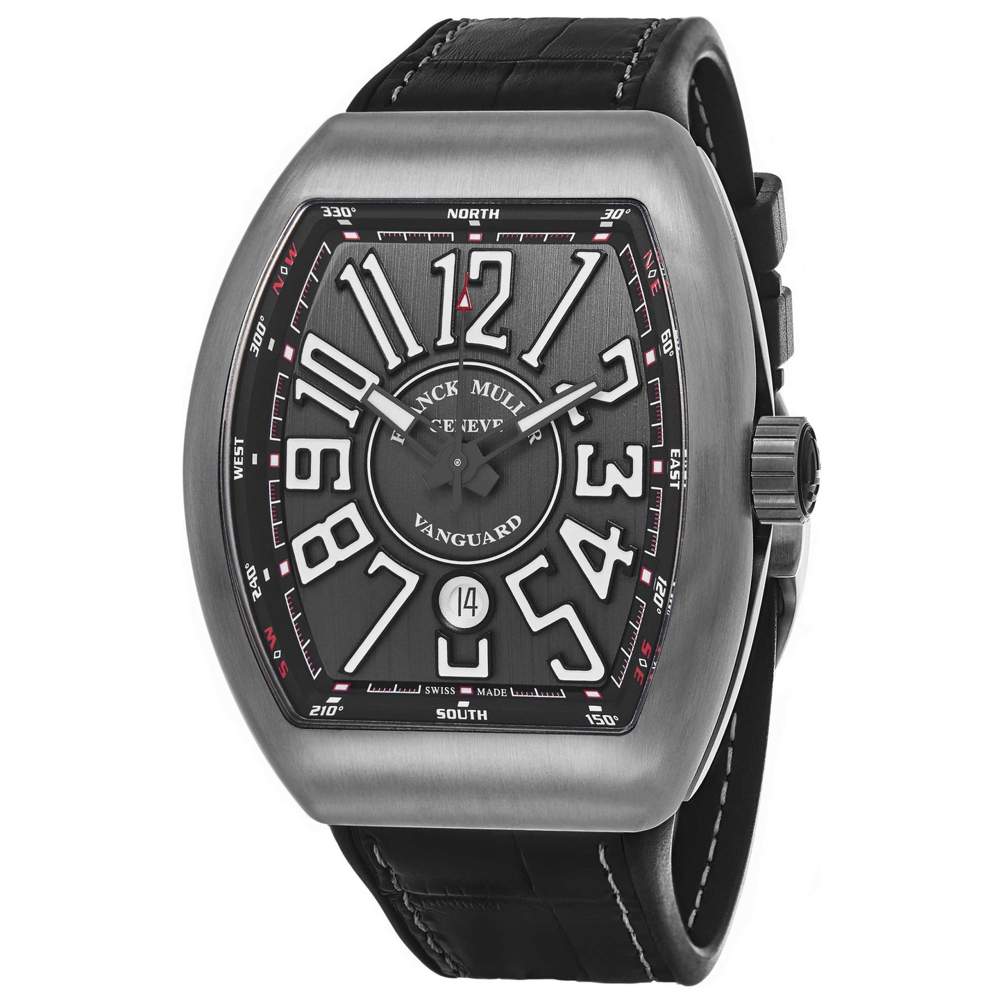 Front view of Franck Muller Vanguard Men's Automatic Watch 45SCTTBRNRGRYWH