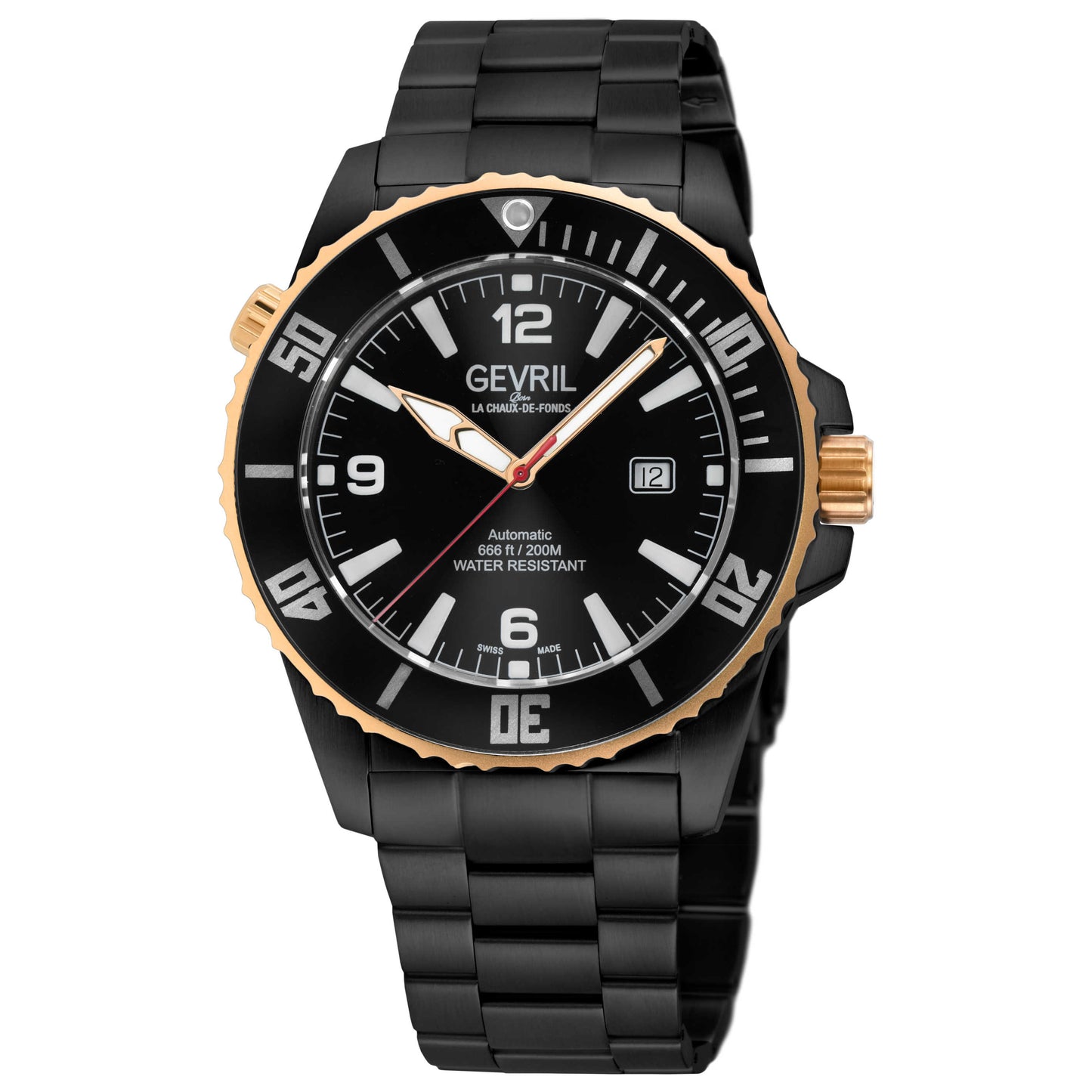 Front view of Gevril Canal Street Men's Automatic Watch 46604B