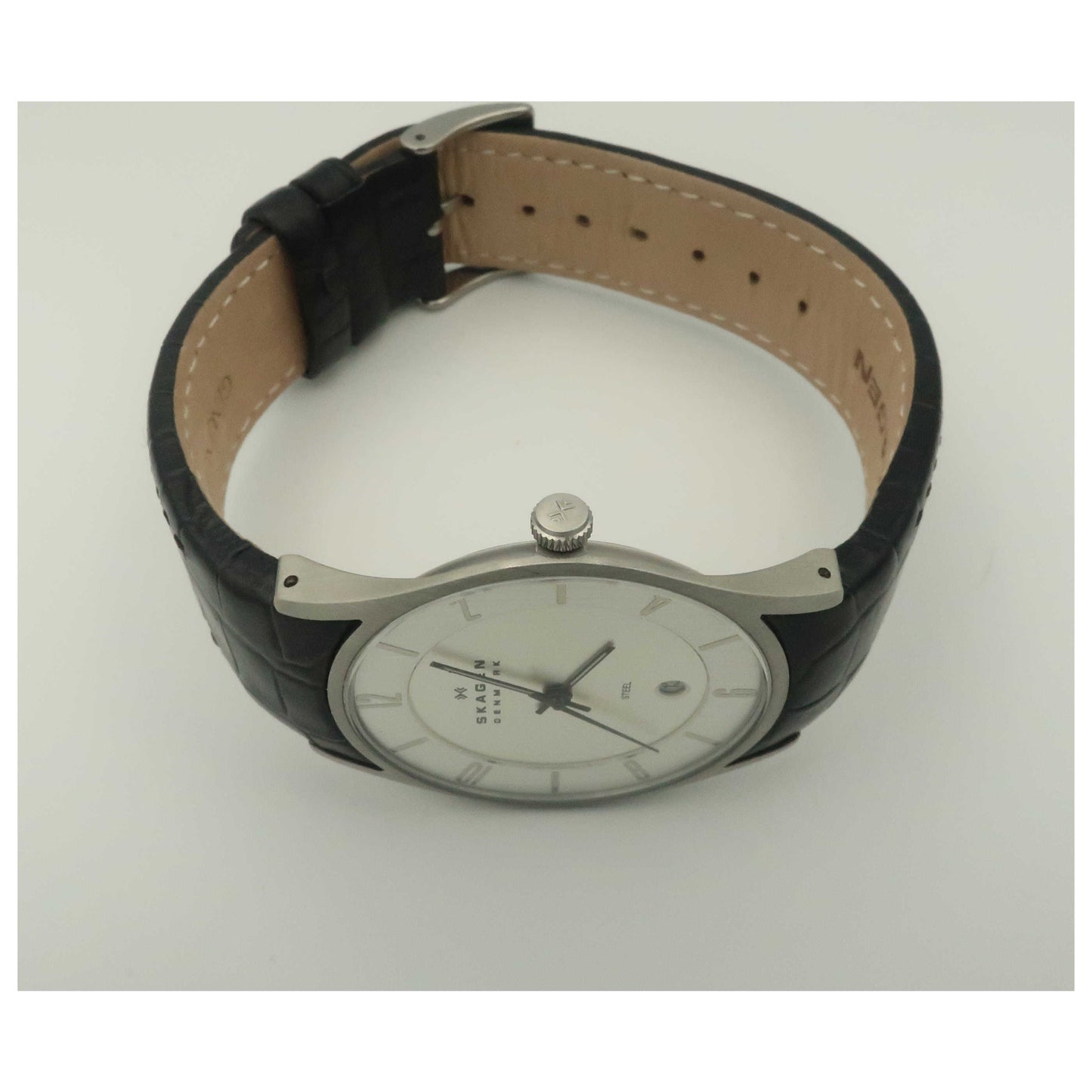 Skagen Leather Men's Quartz Watch 474XLSLC-SDV - Image #8