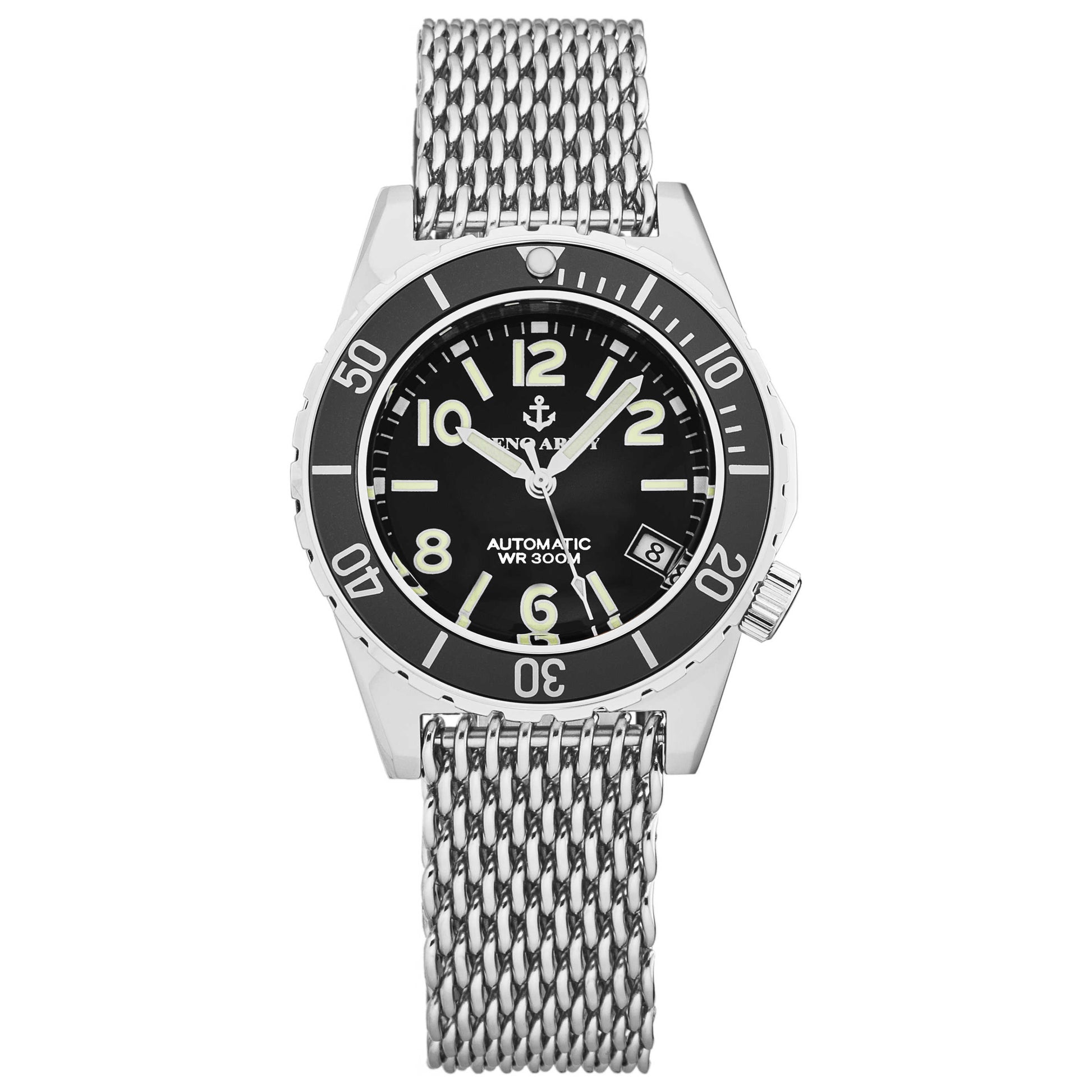 Front view of Zeno Army diver Men's Automatic Watch 485N-A1MM