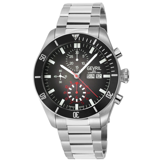 Front view of Gevril Yorkville Chronograph Men's Automatic Watch 48620B