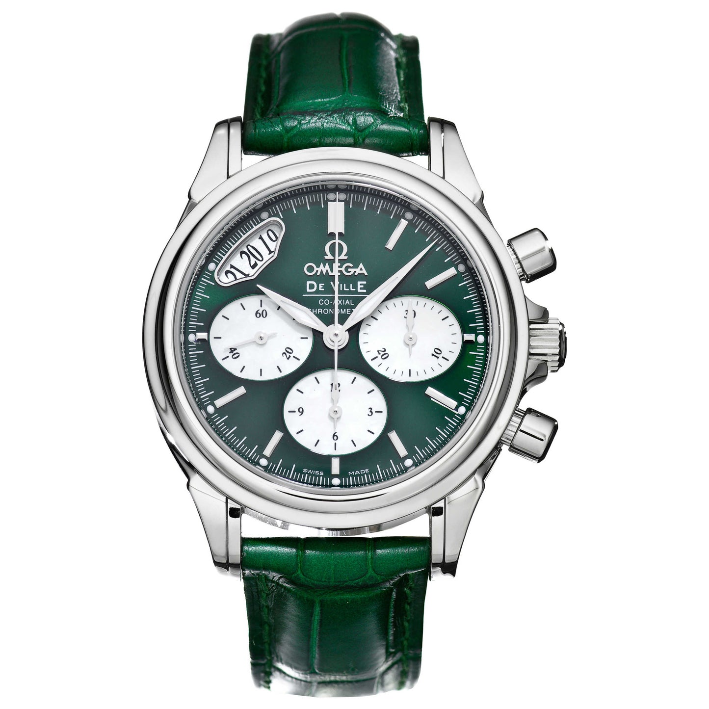Front view of Omega DeVille Chronograph Women's Automatic Watch 4878-90-39