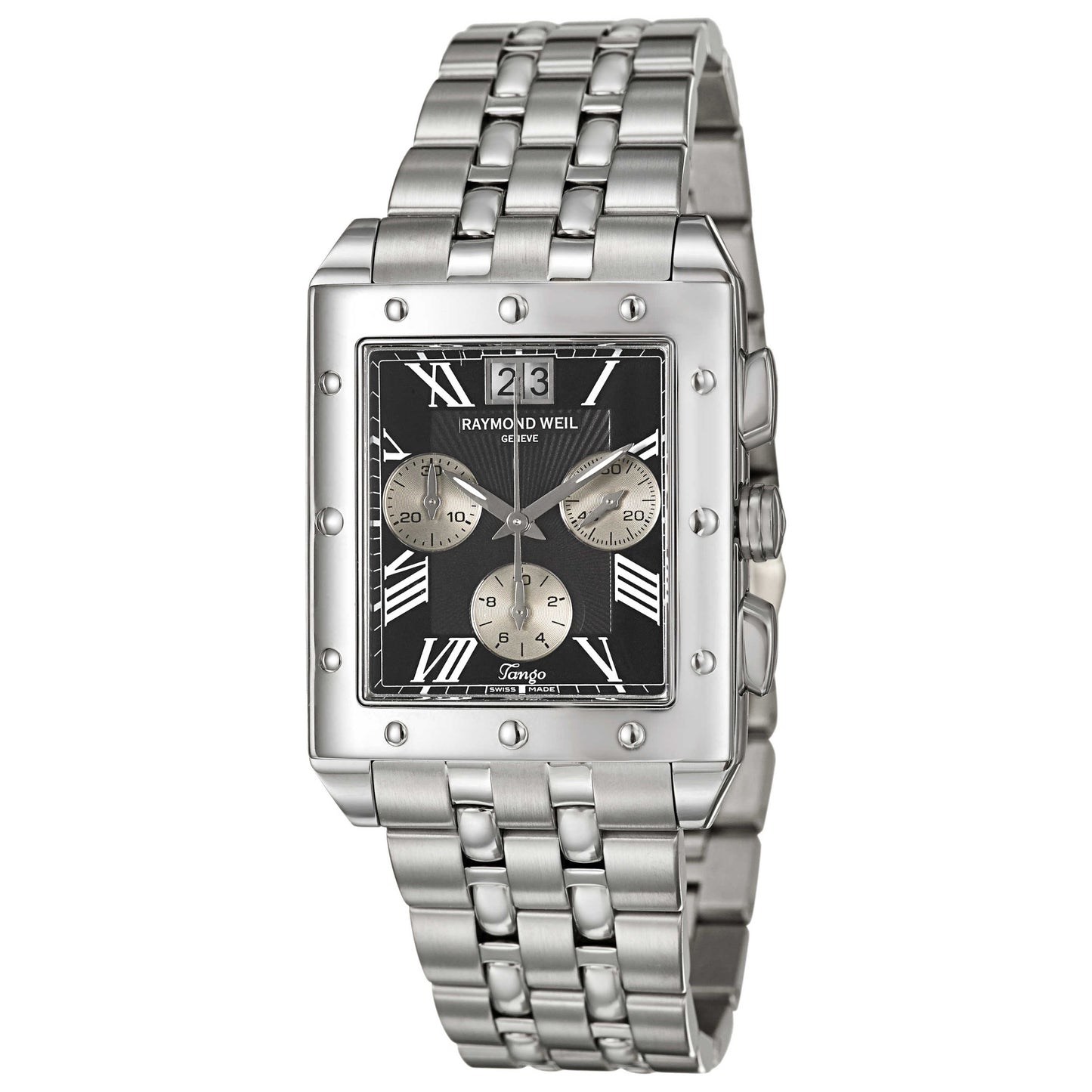 Front view of Raymond Weil Tango Men's Swiss Quartz (Battery-Powered) Watch 4881-ST-00209