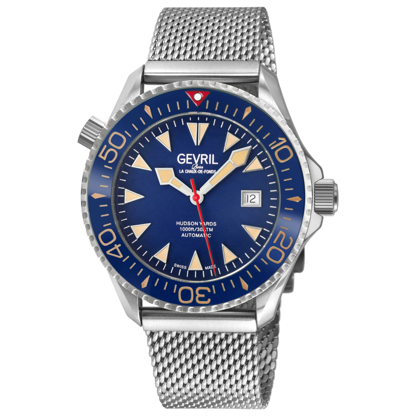 Front view of Gevril Hudson Yards Men's Automatic Watch 48841B