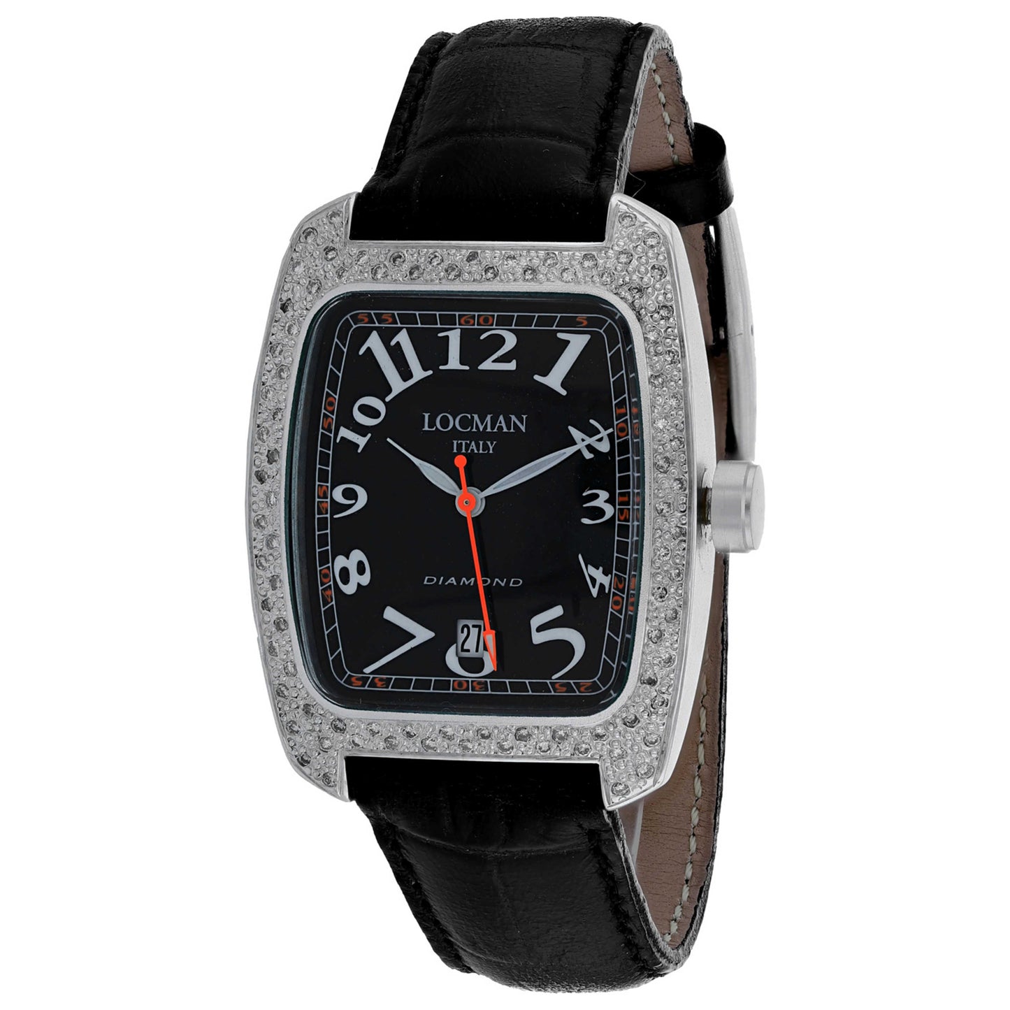 Front view of Locman Classic Men's Quartz Watch 488BK2D/BK