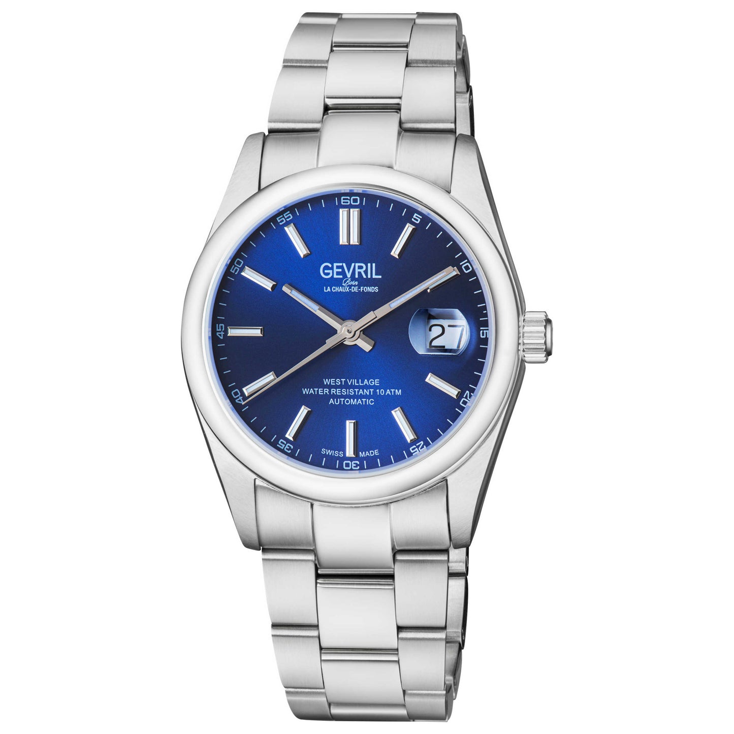 Front view of Gevril West Village Men's Automatic Watch 48907