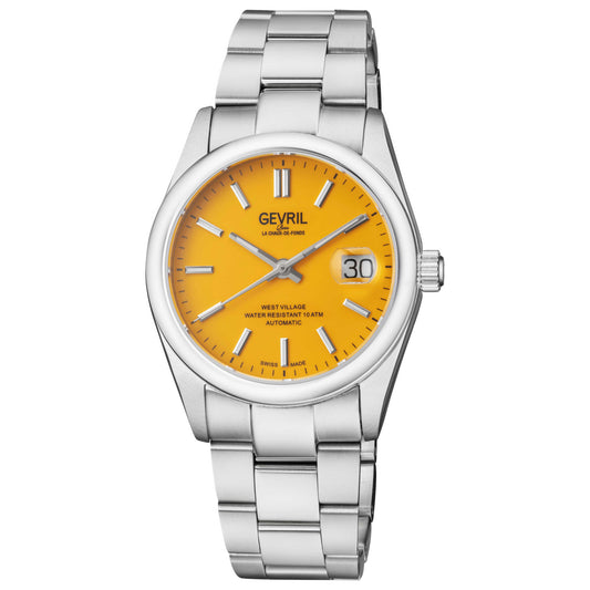Front view of Gevril West Village Men's Automatic Watch 48910