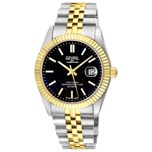Front view of Gevril West Village Men's Automatic Watch 48972B