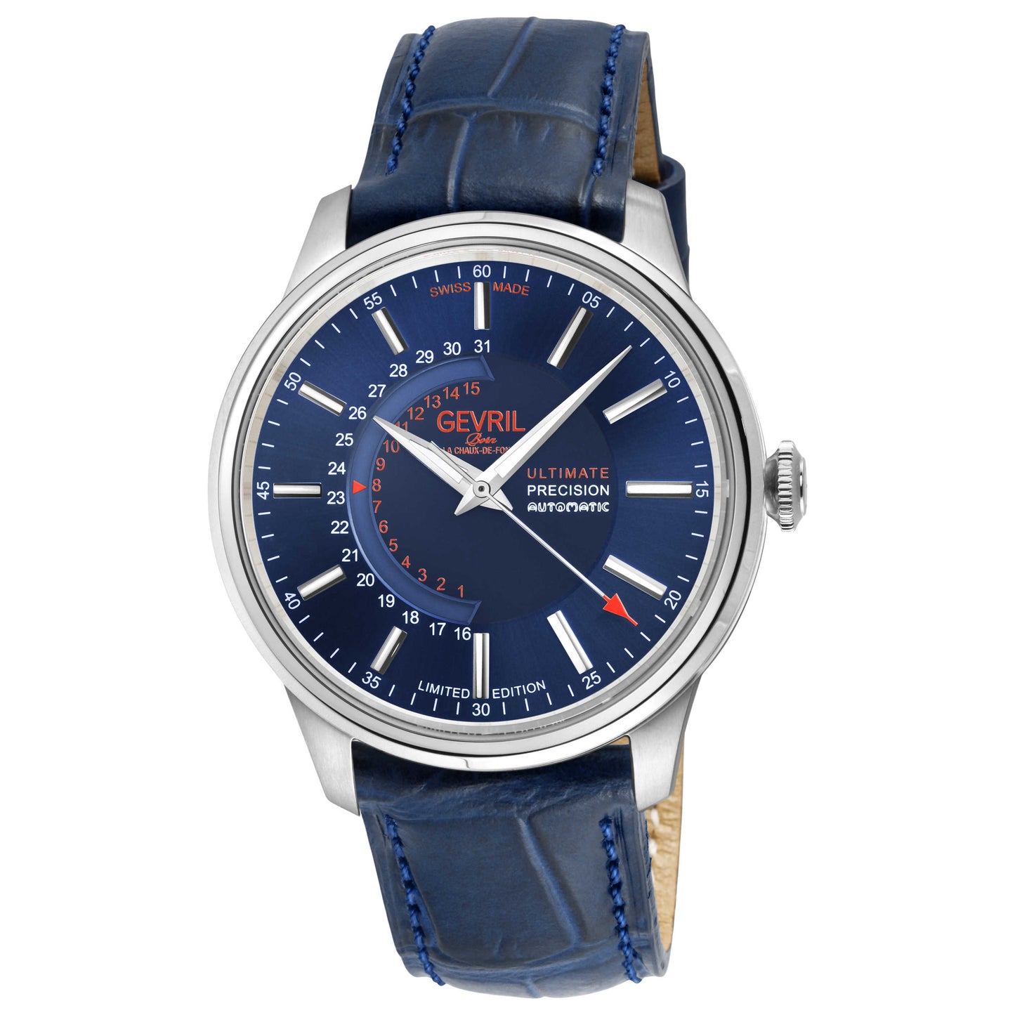 Front view of Gevril Guggenheim Men's Automatic Watch 49201