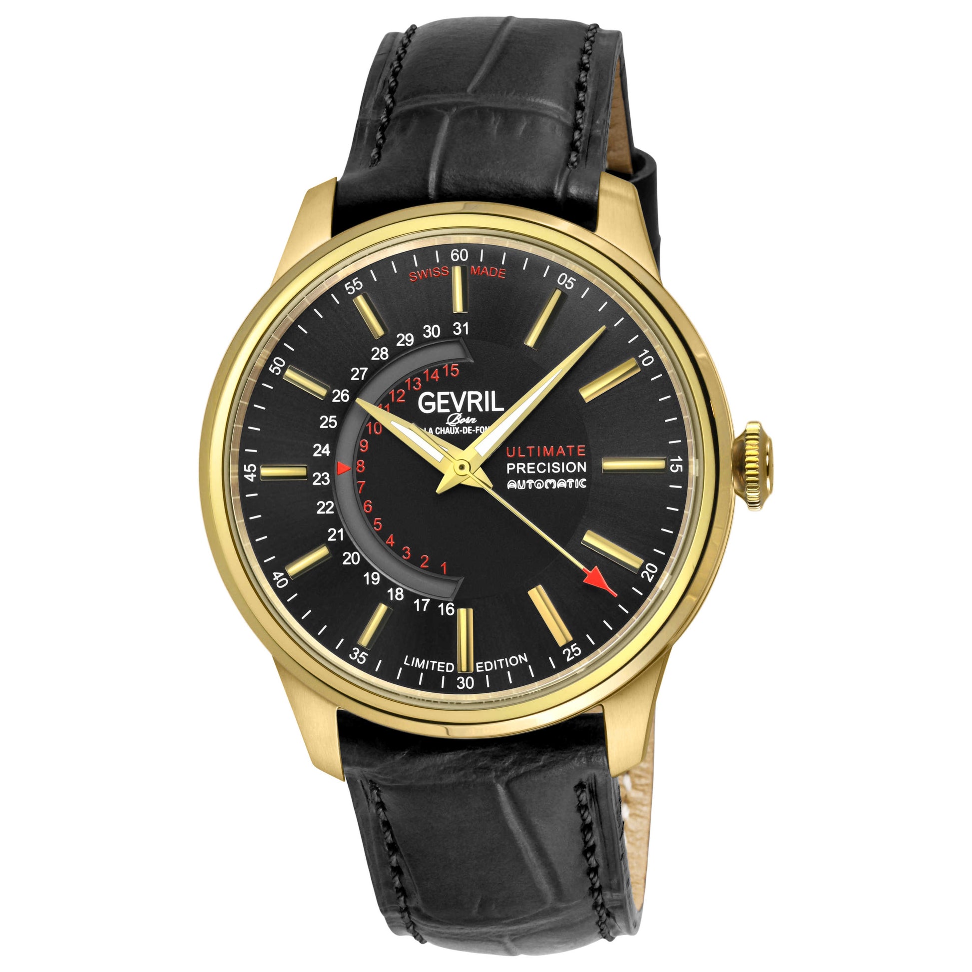 Front view of Gevril Guggenheim Men's Automatic Watch 49203