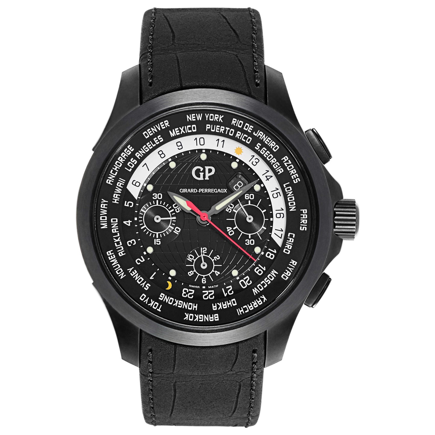 Front view of Girard-Perregaux Traveller Men's Automatic Watch 49700-21-631-BB6C