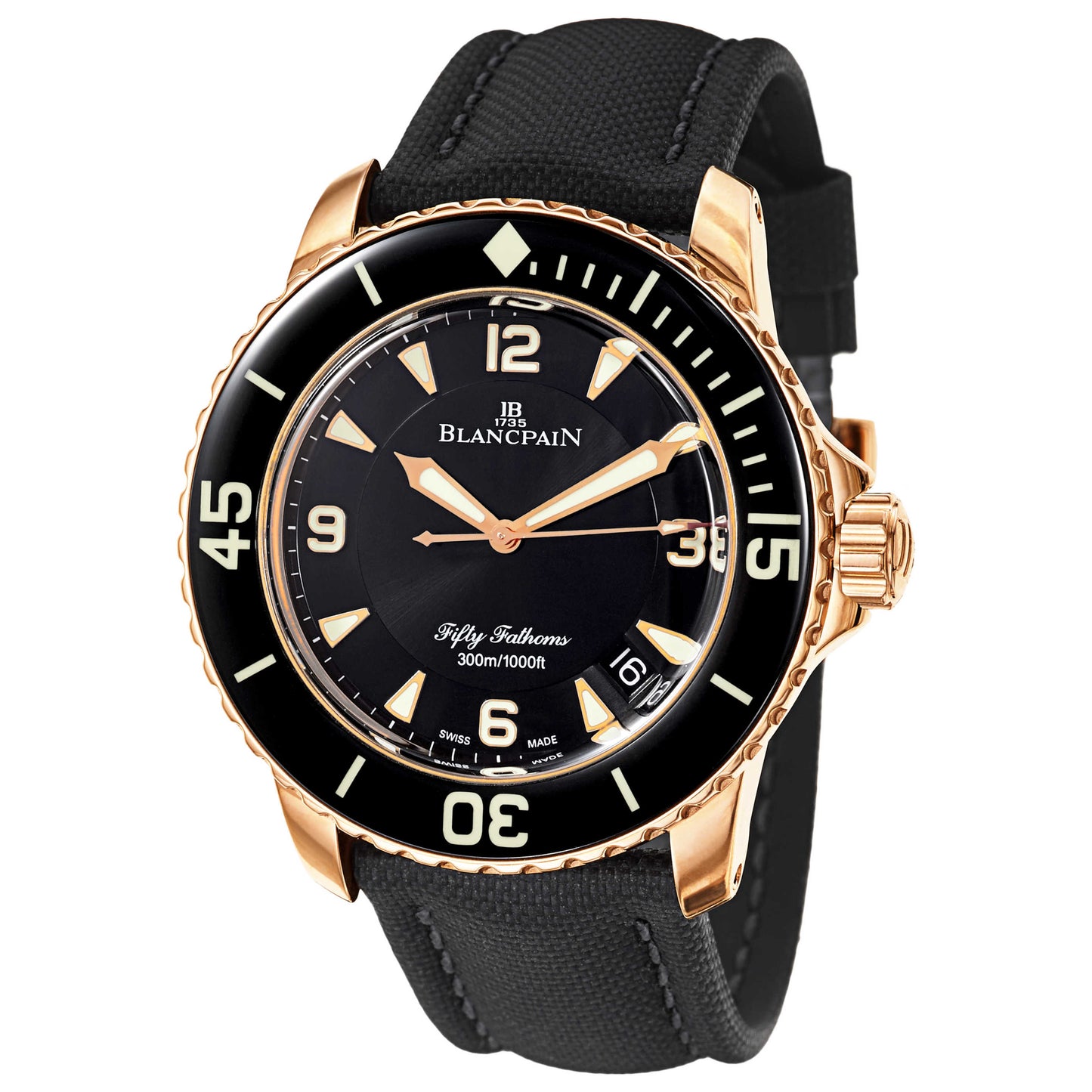 Front view of Blancpain Fifty Fathoms Men's Automatic Watch 5015-3630-52A