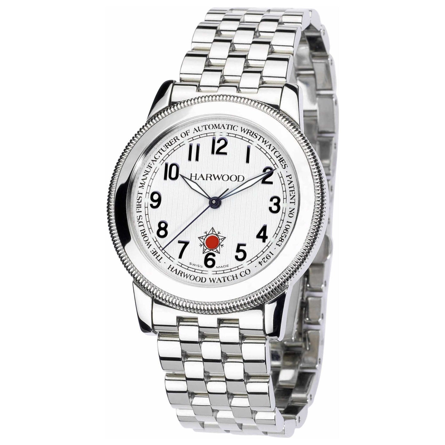 Front view of Harwood Classic Men's Automatic Watch 516-10-15-M