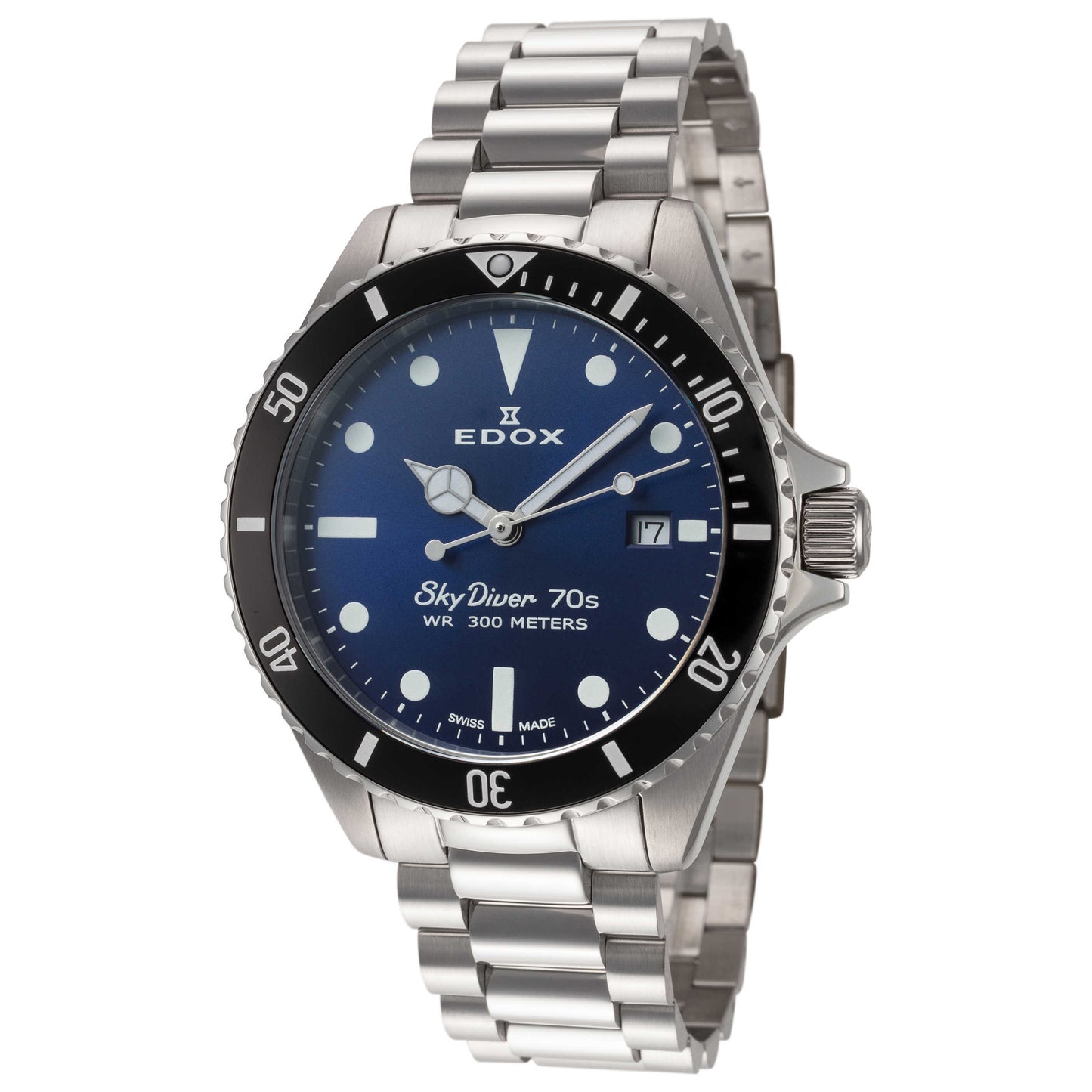 Front view of Edox SkyDiver Men's Quartz Watch 53017-3NM-BUI
