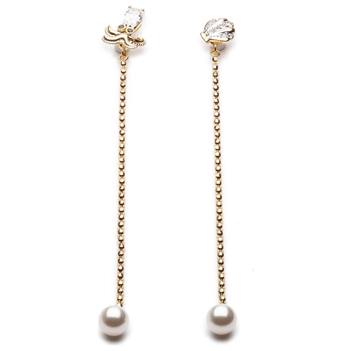 Front view of Swarovski Ocean Octopus Women's Earrings 5462583