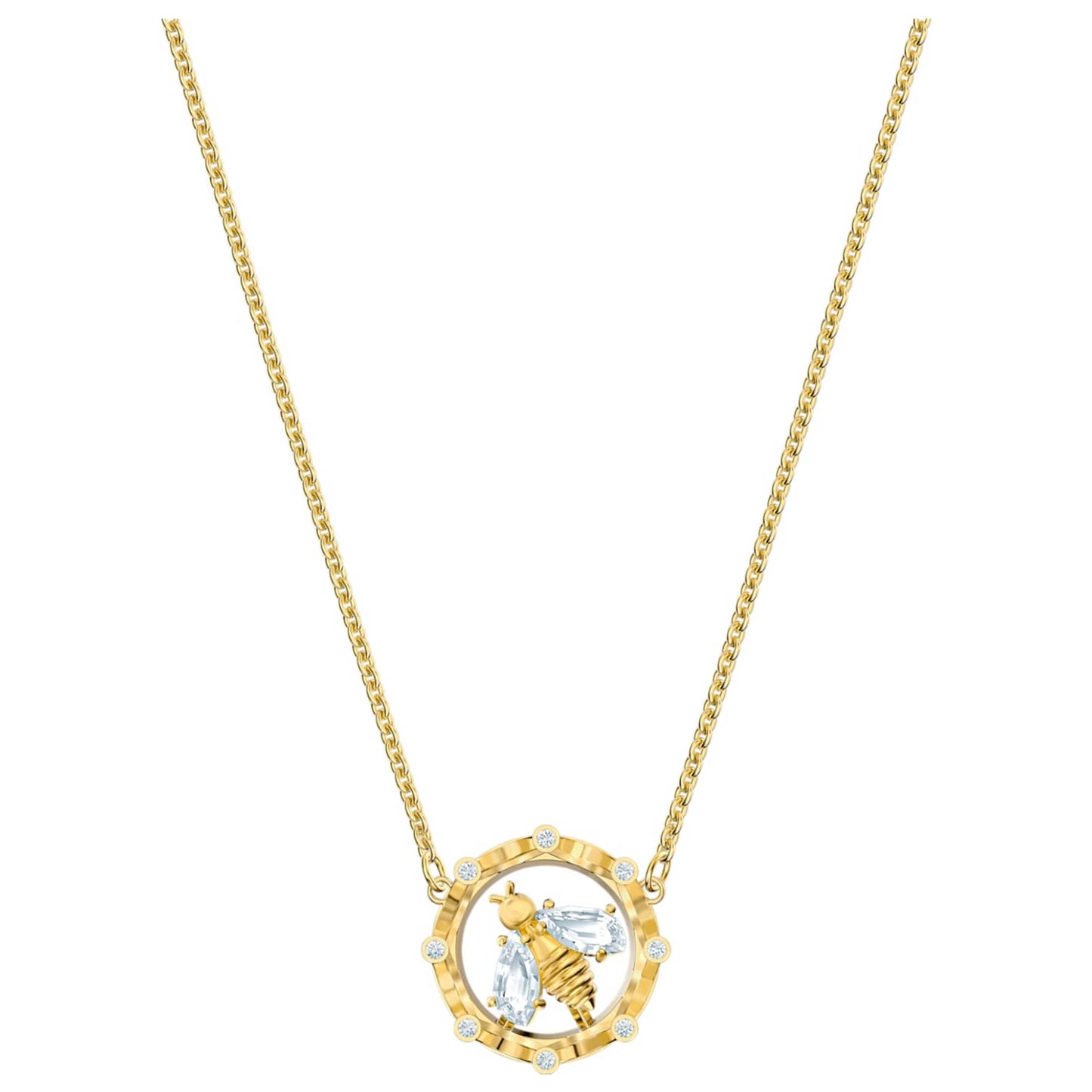 Front view of Swarovski Bee A Queen Women's Necklace 5482793