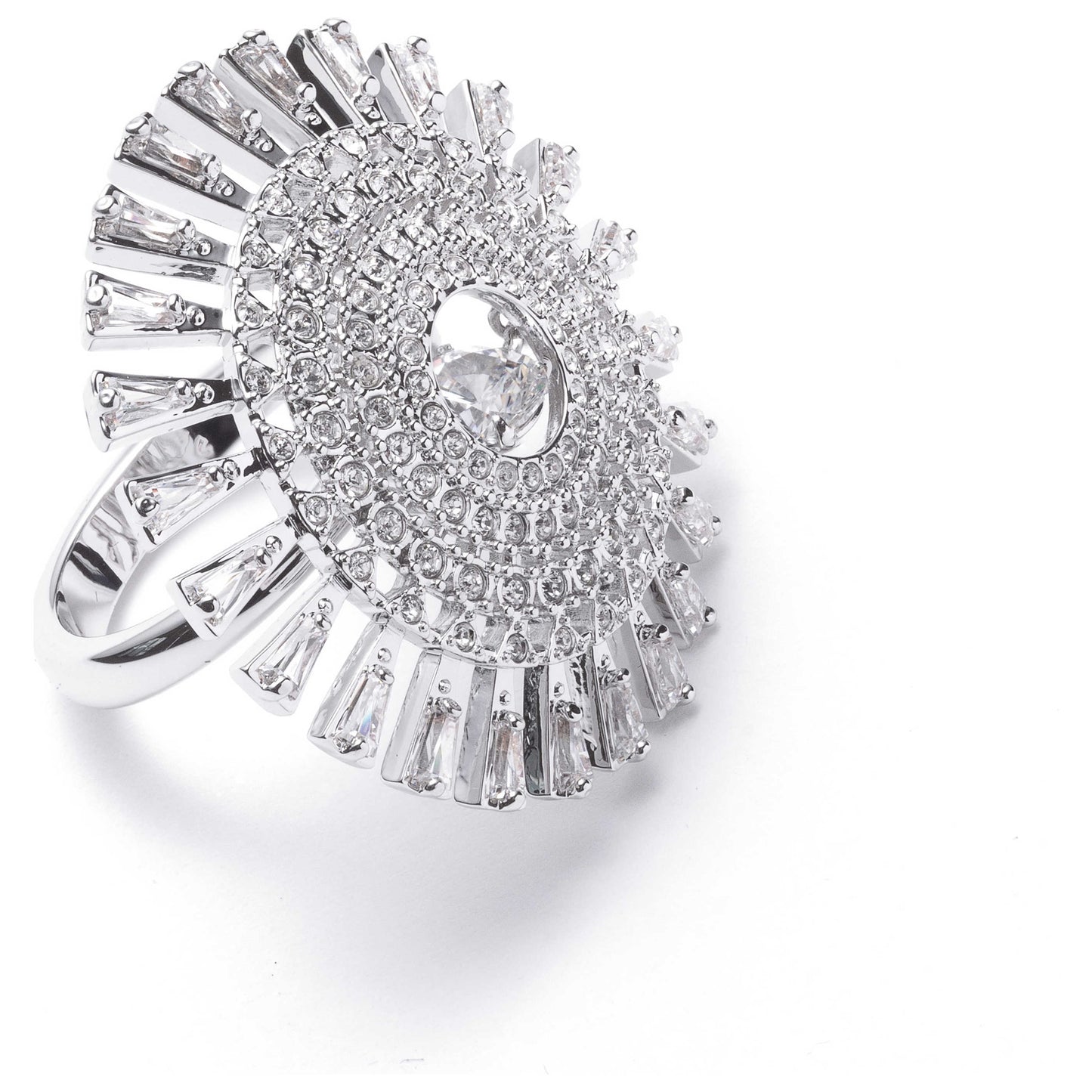 Front view of Swarovski Sparkling Dance Women's Ring 5564427