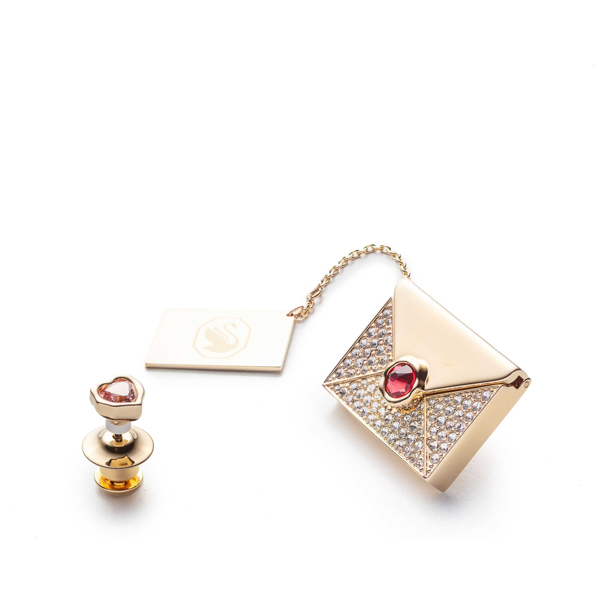 Front view of Swarovski Letra Women's Brooch 5665842