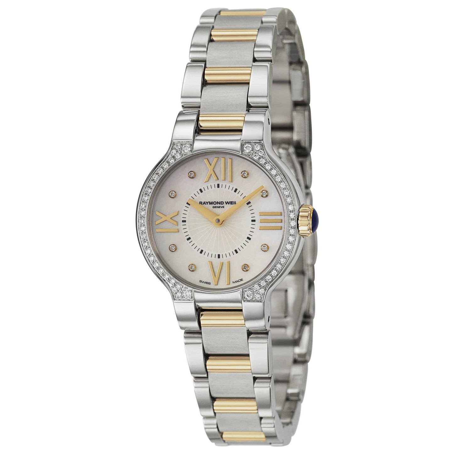 Front view of Raymond Weil Noemia Women's Swiss Quartz (Battery-Powered) Watch 5927-SPS-00995
