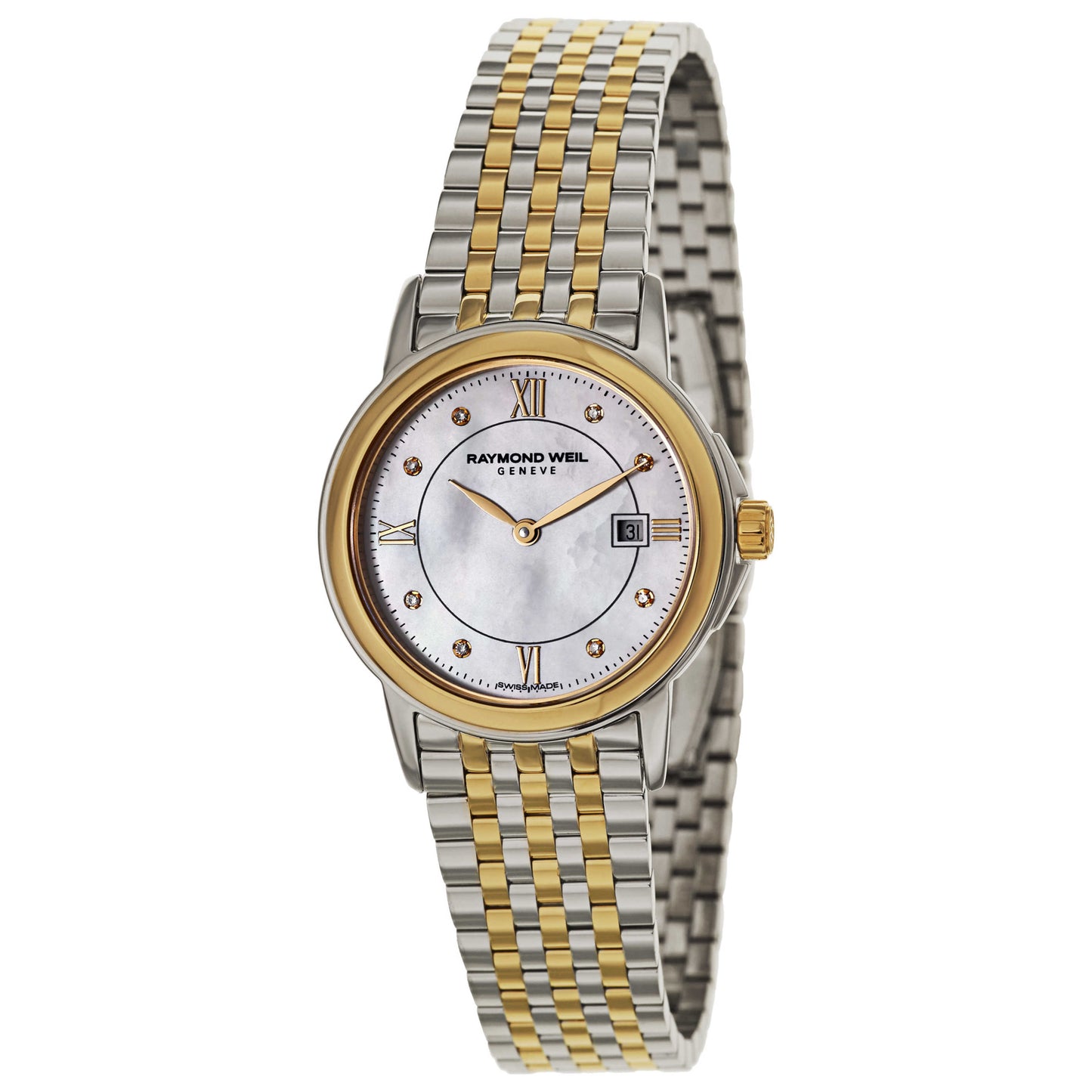 Front view of Raymond Weil Tradition Women's Swiss Quartz (Battery-Powered) Watch 5966-STP-00995