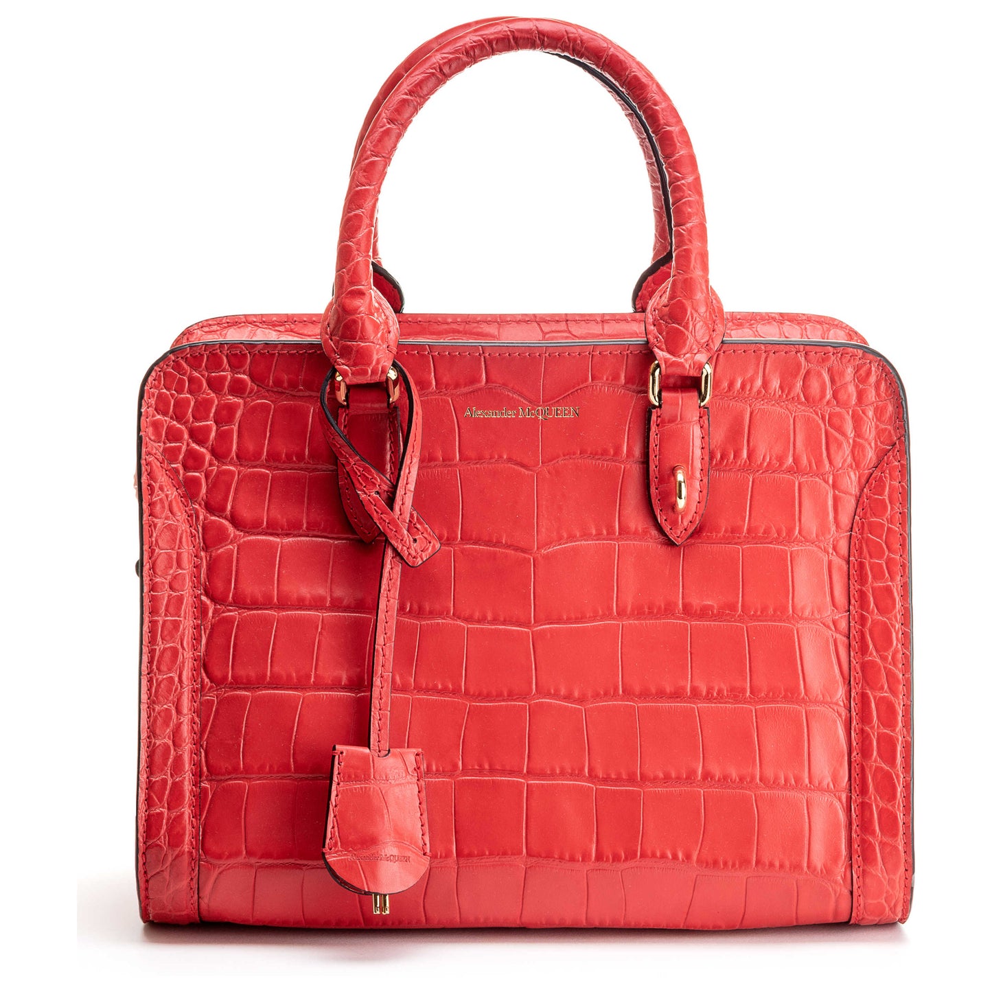 Front view of Alexander McQueen Padlock Zip Women's Handbags 598799-DZT0G-6248
