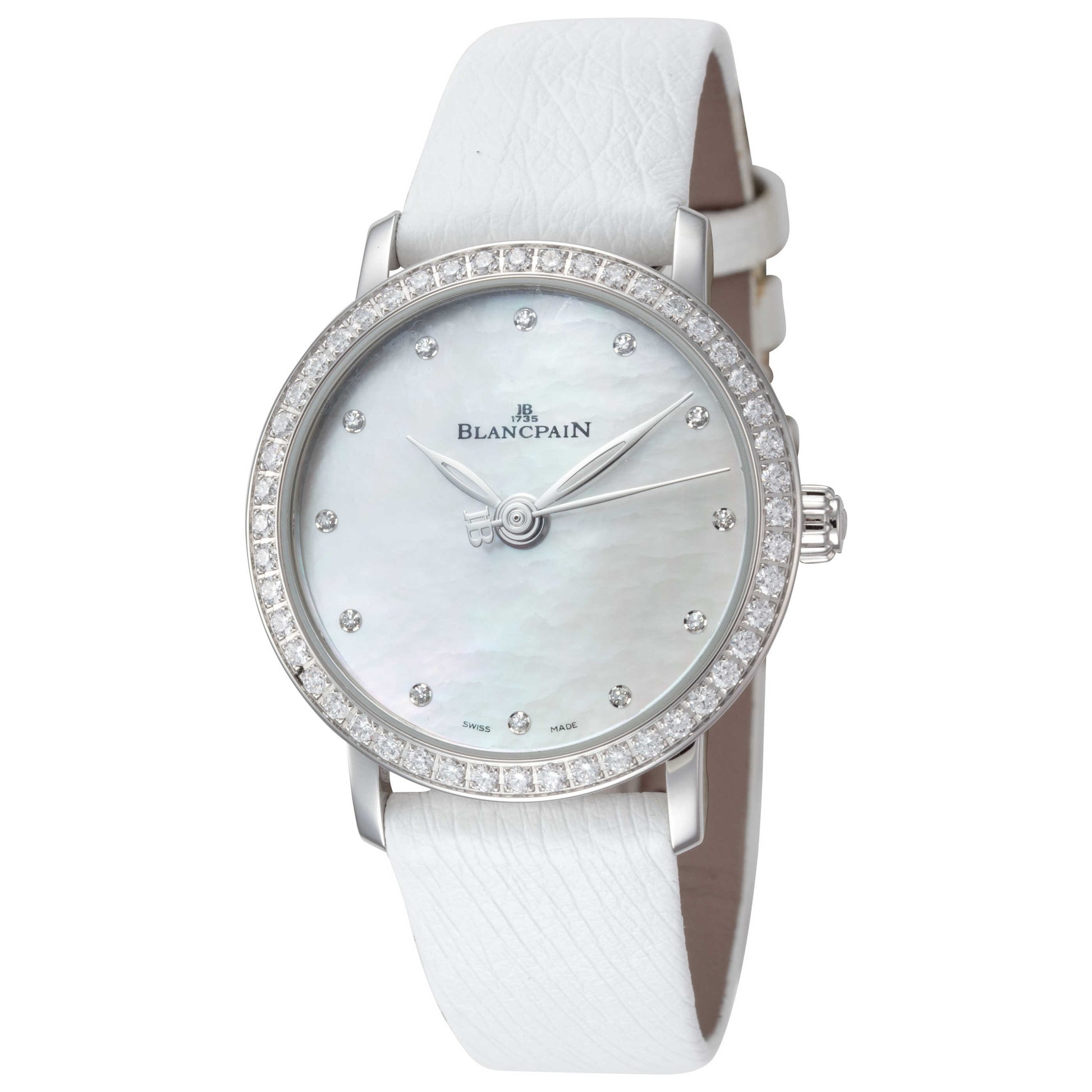 Front view of Blancpain Villeret Ultraplate Women's Automatic Watch 6102-4654-95A